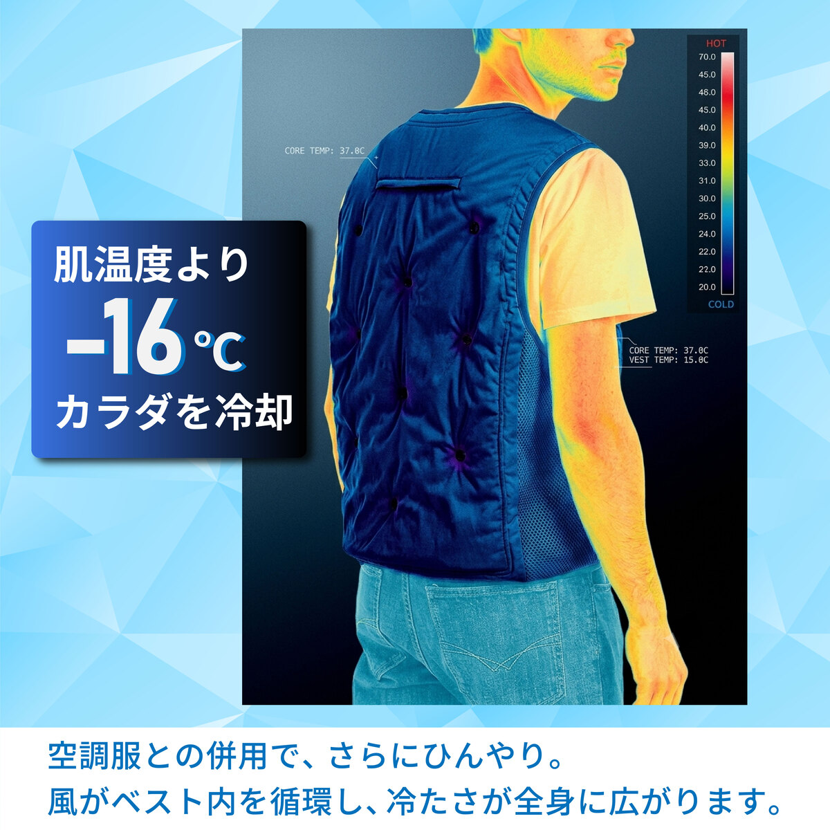 冷却ベスト 水冷ベスト 気化熱 冷感ベスト 水冷服 バッテリー不要 保冷