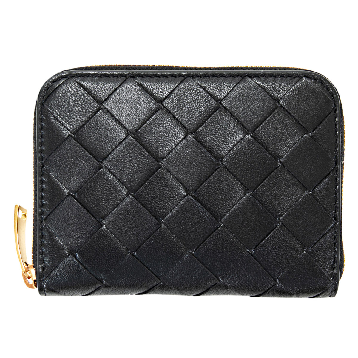 ボッテガヴェネタ ケース メンズ コンパクト財布 ラウンドファスナー ブラック 600874 VCPP2 8648 BOTTEGA VENETA Aランク  中古 BOTTEGA VENETA（ボッテガ・ヴェネタ） コインケース メンズ