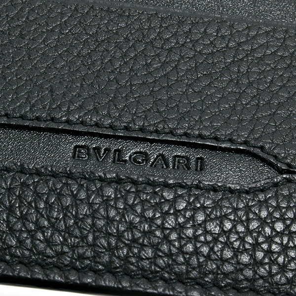 BVLGARI 黒 レザー 名刺入れ　ブルガリ オクト ブルガリ 名刺入れ メンズ 本革 正規品 bvlgari カードケース