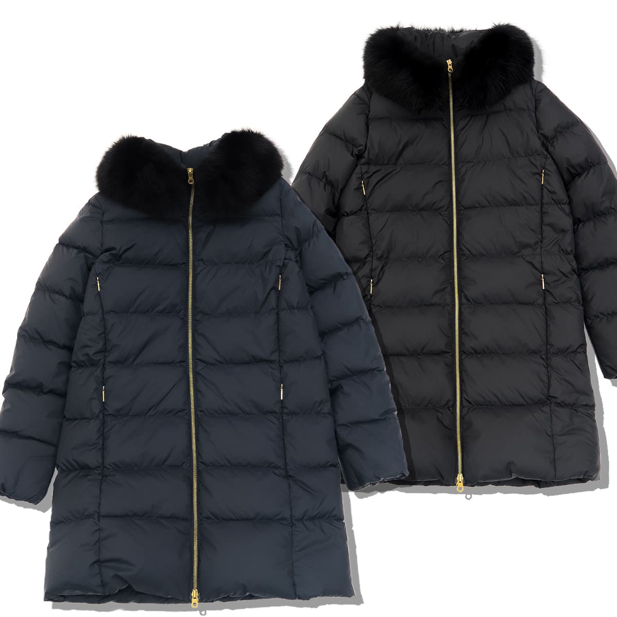 DUVETICA ダウンコート ロング丈 フォックスファー 超軽量 ダブル デュベティカ ダウン レディース ダウンジャケット DUVETICA ロング