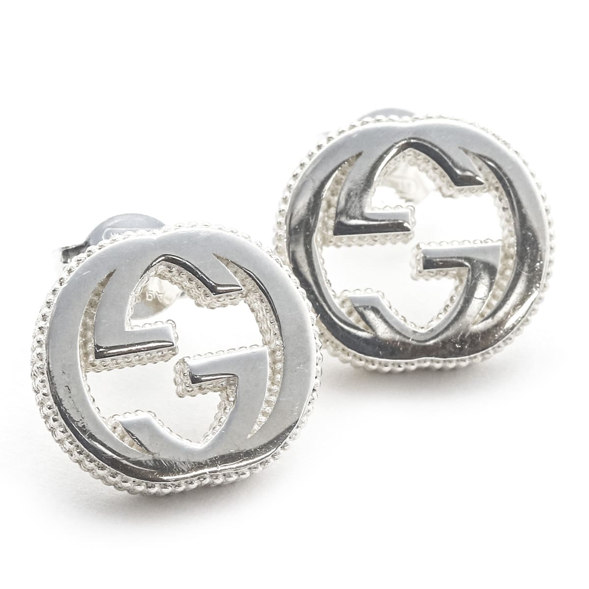 グッチ ピアス メンズ GUCCI レディース インターロッキングG シルバー