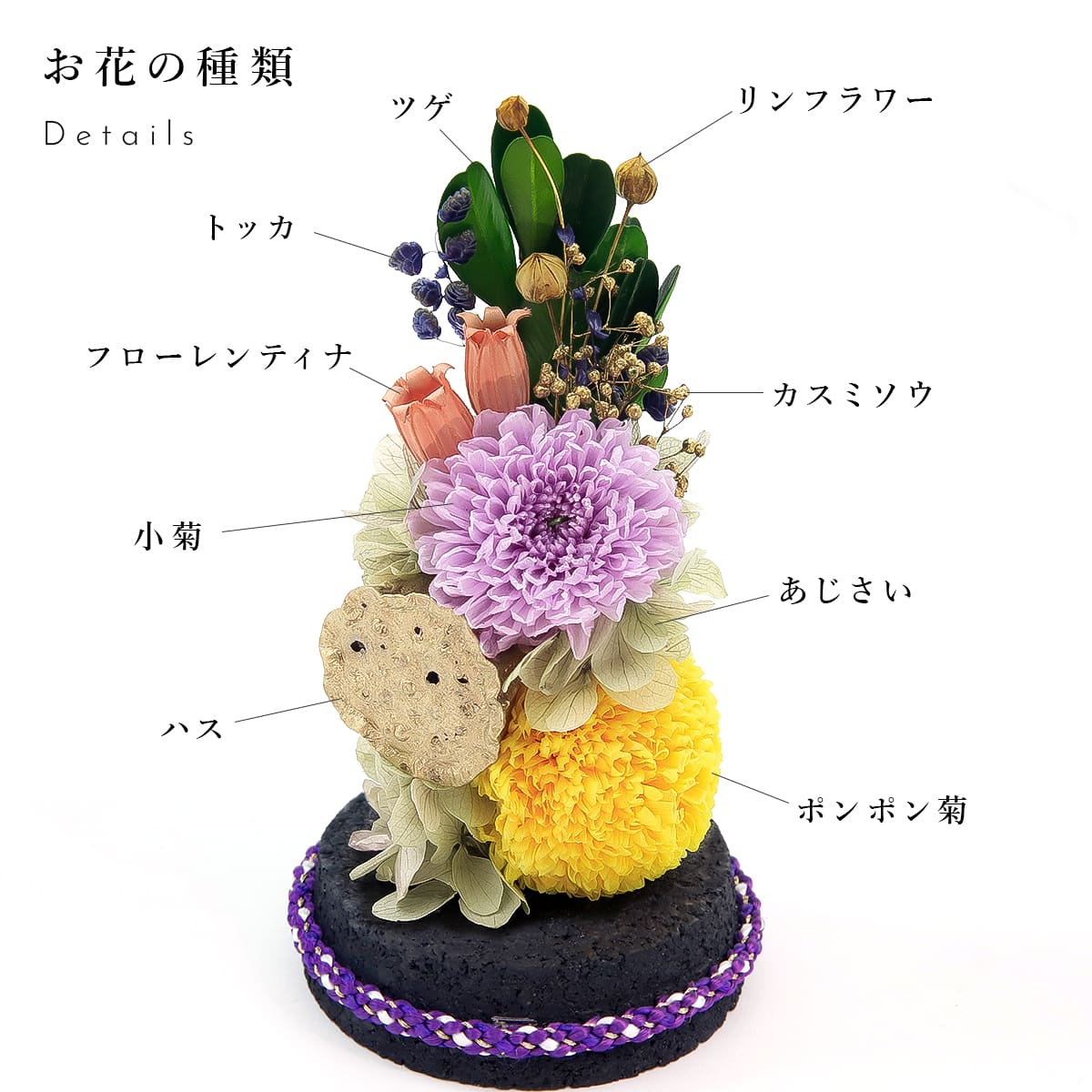 仏花 お供え プリザーブドフラワー 日本香道 線香 線香とお供え花 お供えセット お悔やみ 仏壇用 花 お供え物 法事 お供え花
