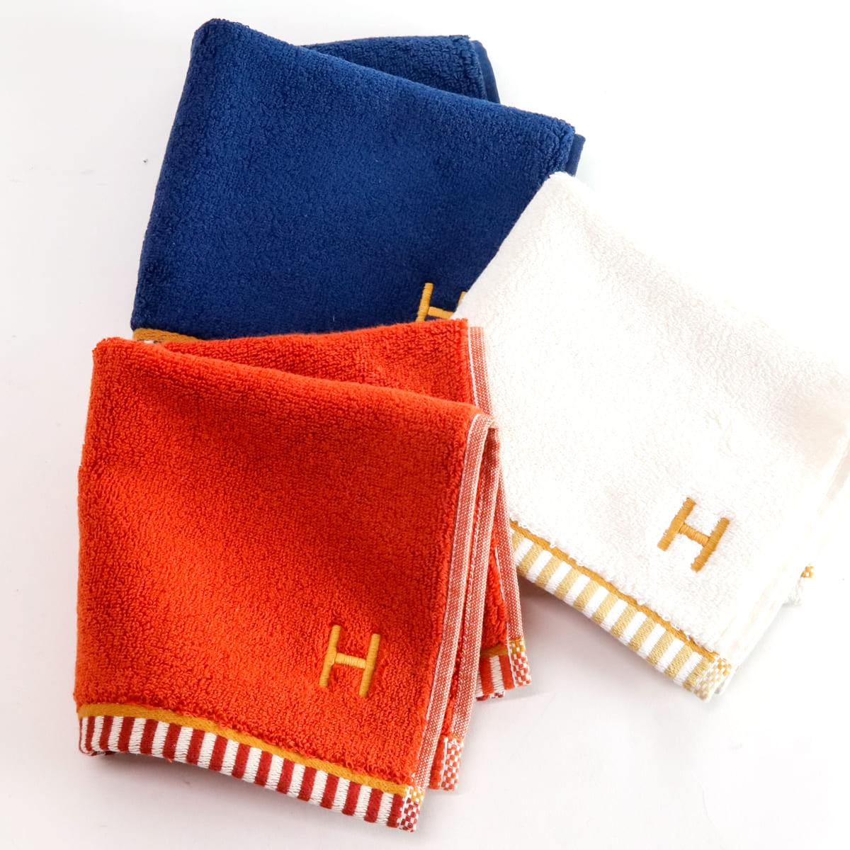 エルメス ハンカチ レディース 名前入り HERMES ハンドタオル 名入れ