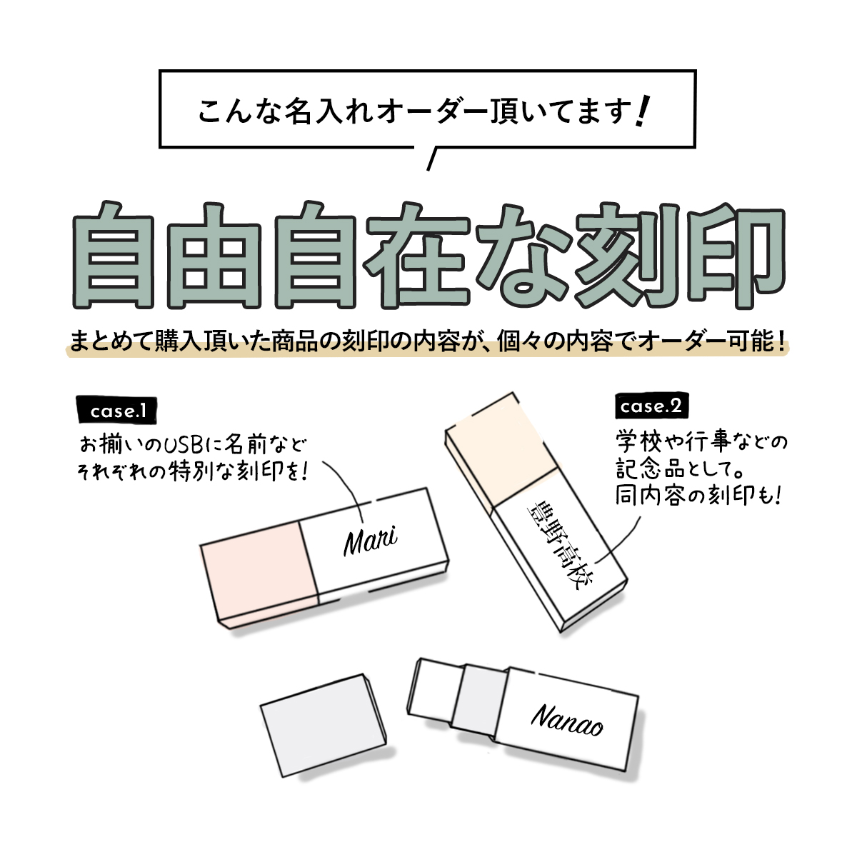 ボタン付き レザーUSBメモリ 32GB