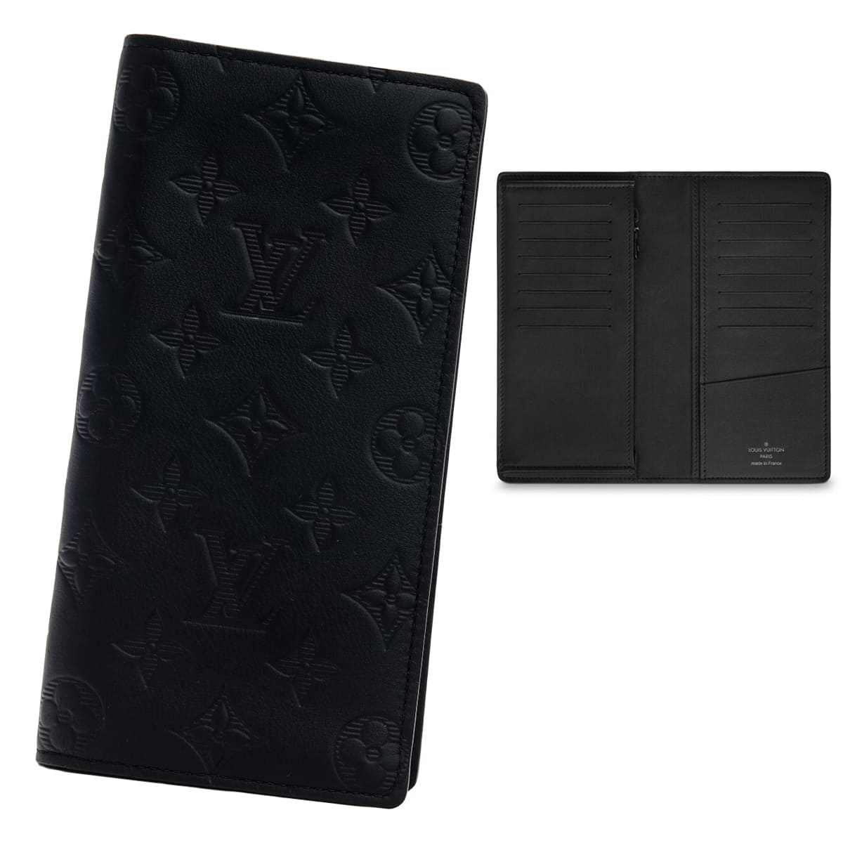 ルイヴィトン モノグラム シャドウ ブラザ 長財布 ブラック ビジネス 818 LOUIS VUITTON（ルイ・ヴィトン） ルイヴィトン財布 長財布 二つ折り