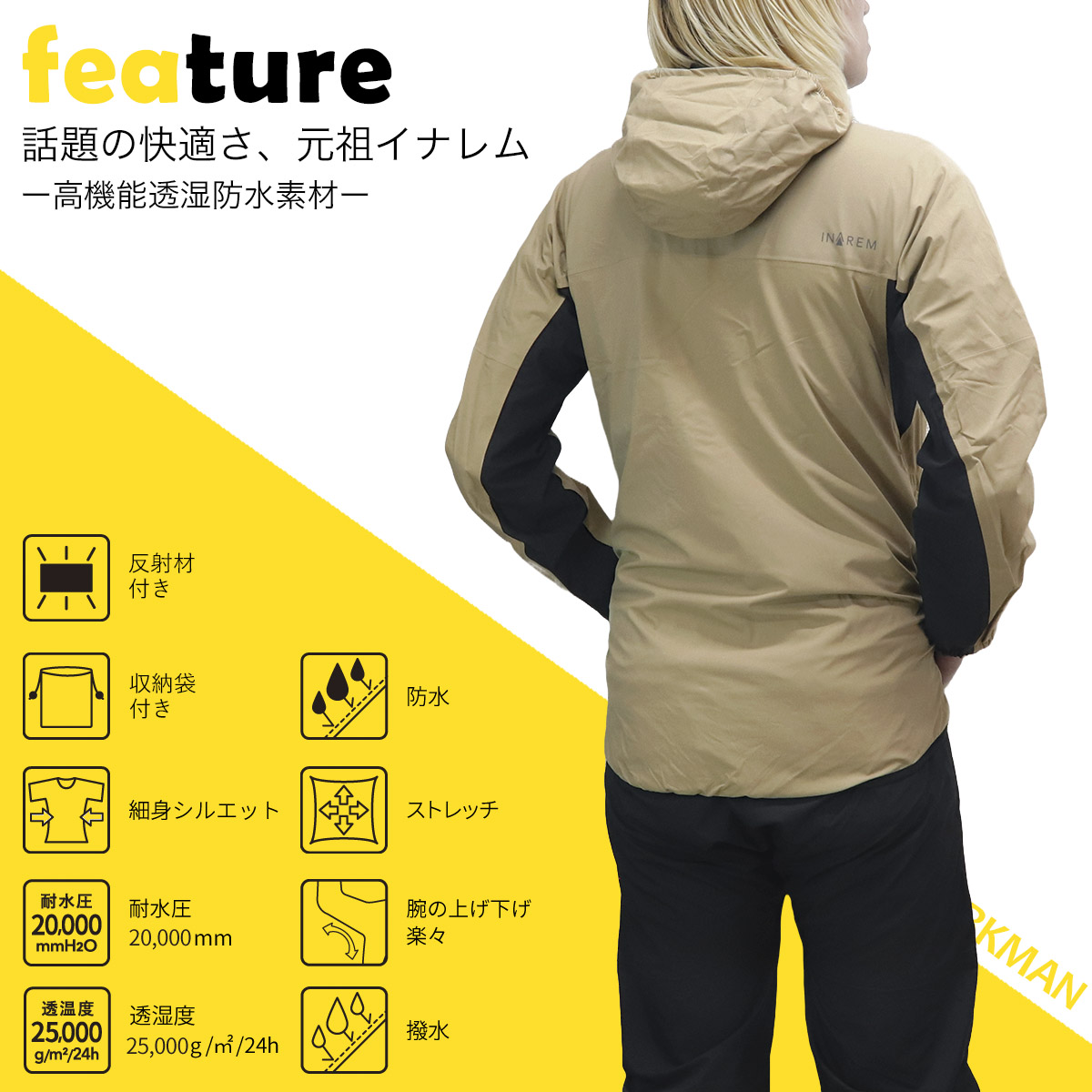 ワークマン イナレム ストレッチレインスーツ NR001 ワークマン