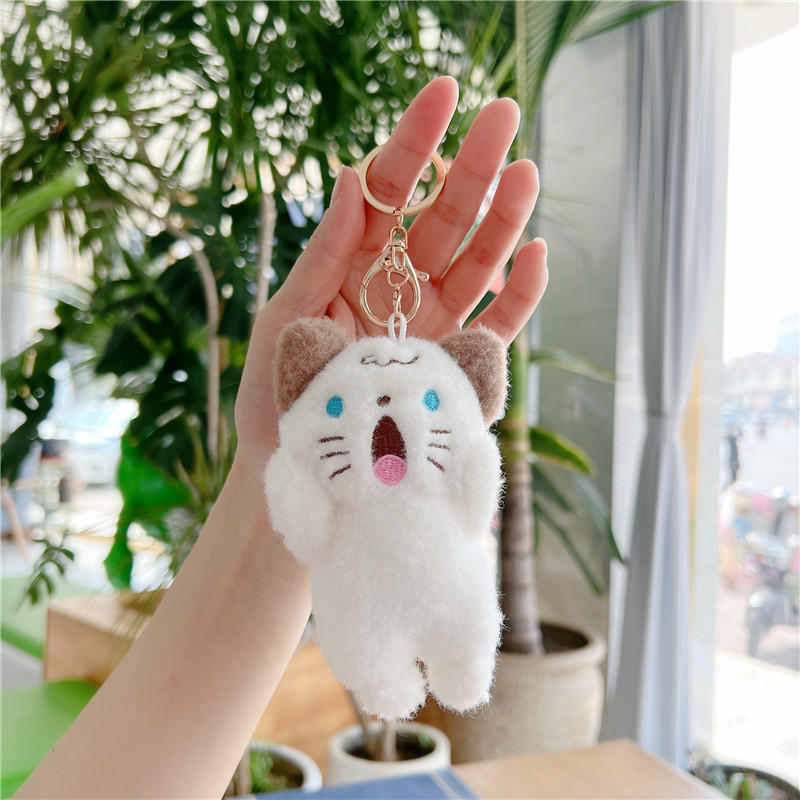 韓国人気★かわいいキーリング★ネコ ぬいぐるみキーホルダー 韓国人気☆かわいいキーリング☆ネコ ぬいぐるみキーホルダー