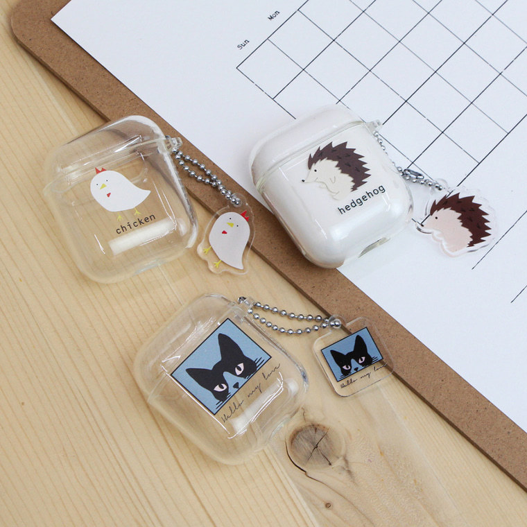 Airpods 第三世代 クリアケース プラケース キーホルダー穴つき 硬質