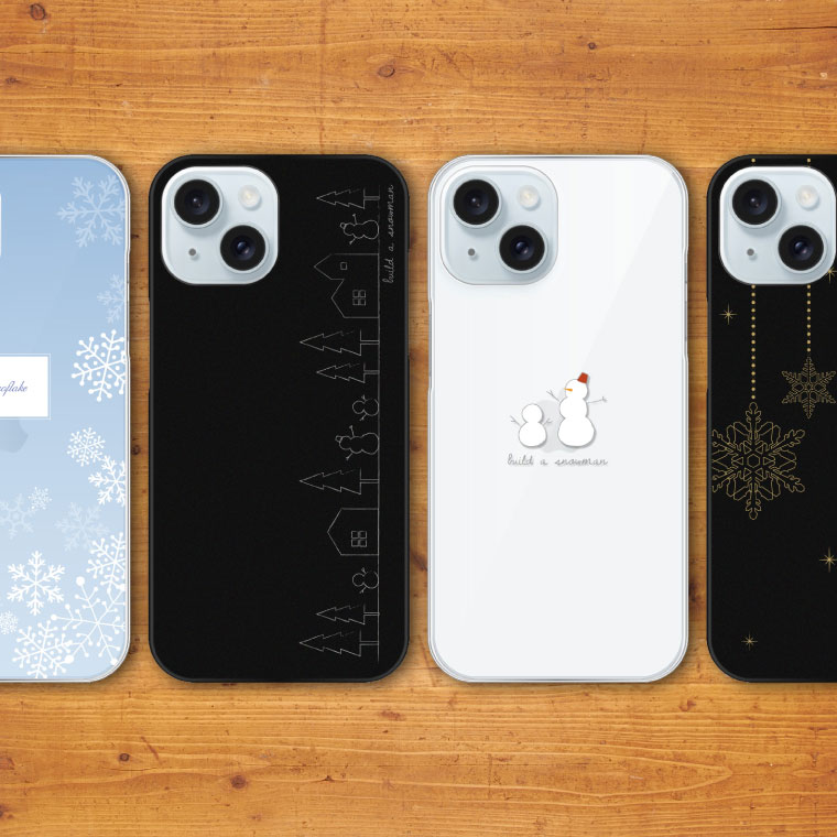iPhone15 Plus ケース カバー アイフォン 15 プラス スマホケース スマホカバー カバー ハードケース 軽い おしゃれ 雪だるま 冬 | iPhone | 01