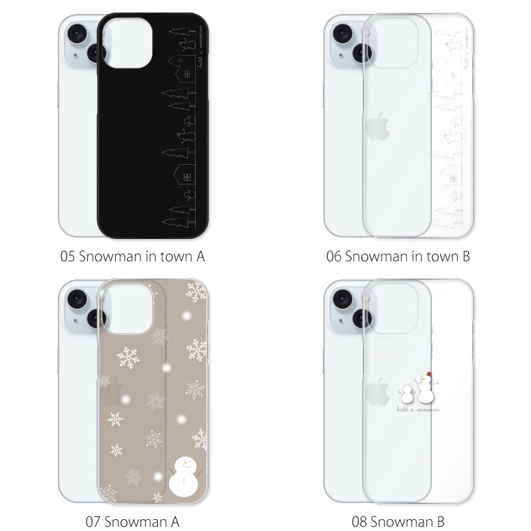 iPhone15 Plus ケース カバー アイフォン 15 プラス スマホケース スマホカバー カバー ハードケース 軽い おしゃれ 雪だるま 冬 | iPhone | 03