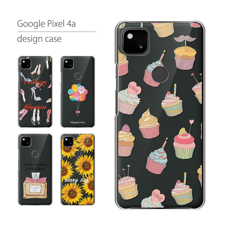 Google Pixel4a ケース グーグル ピクセル スマホケース スマホカバー カバー ハードケース 軽い おしゃれ リボン 花柄 香水