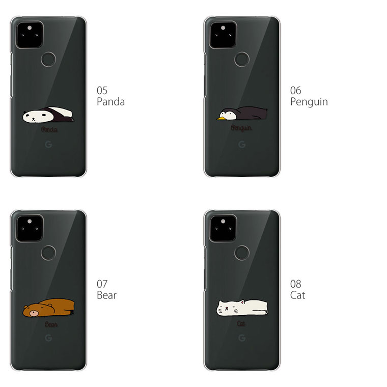 Google Pixel5 ケース グーグル ピクセル スマホケース スマホカバー カバー ハードケース 軽い おしゃれ クリア 猫 ゆるキャラ｜cccworks｜05