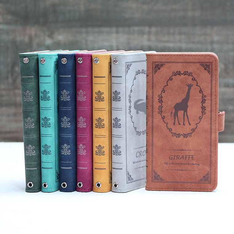 iPhone7Plus ケース 手帳型 アイフォン7プラス スマホケース スマホカバー カバー 軽い おしゃれ カード収納 古書風 動物 日記 | iPhone 7 Plus | 08