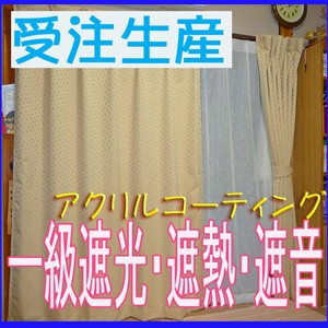 1級遮光 遮熱 遮音 ドレープカーテン/遮光カーテン 〔幅100cm×丈245cm