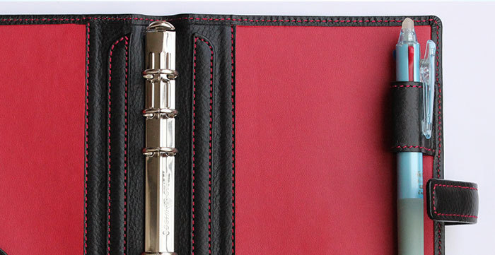 システム手帳 バイブル 16mmリング 革 日本製スケジュール帳