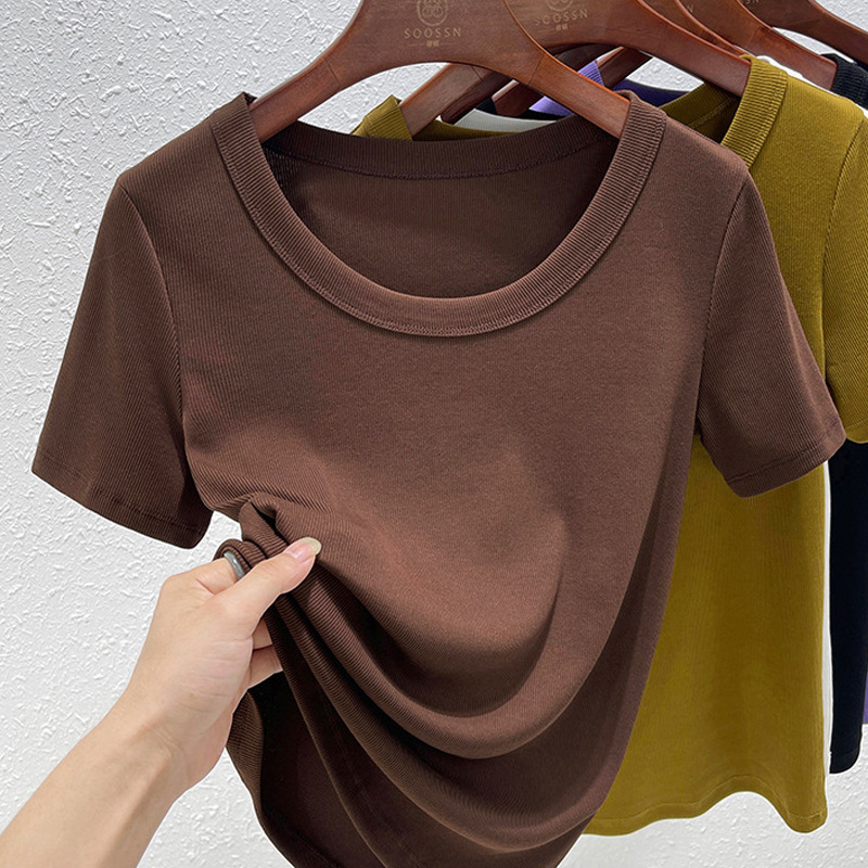 クルーネック 半袖 Tシャツ レディース トップス カットソー