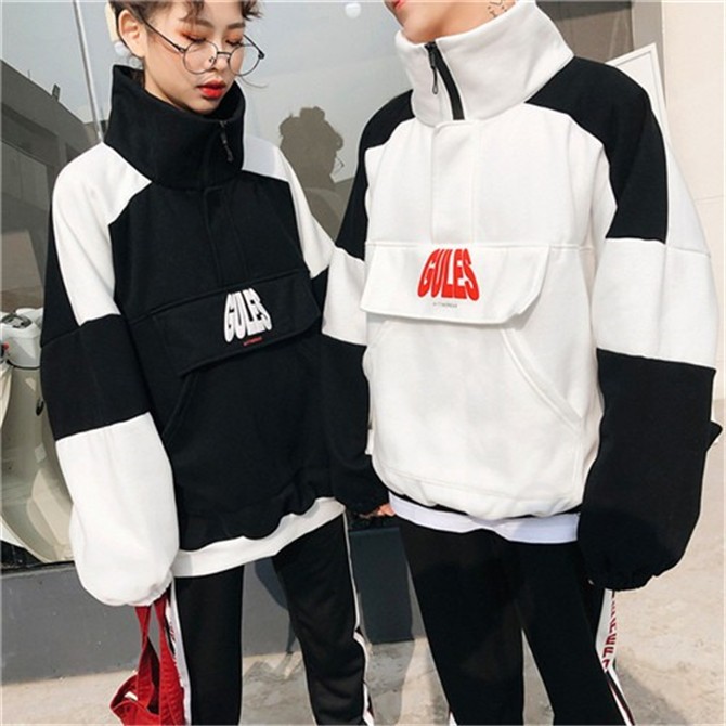 カップル ペアルック コーデ トレーナー カップル お揃い パーカー 韓国 ペアカップル ペアルック 春 服 春夏 記念日 プレゼント 白 黒 Ny 079 Ny 079 Ccqueen 通販 Yahoo ショッピング