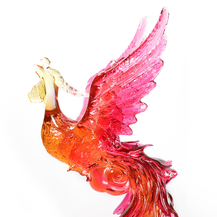 パワーストーン 置き物 溶錬水晶 鳳凰 天然石 : 天然石 パワーストーン