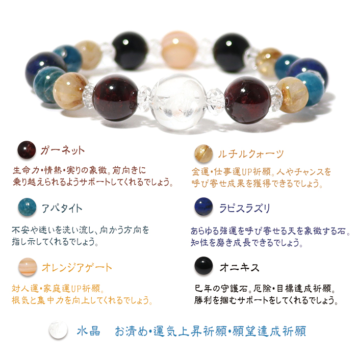 パワーストーン ブレスレット ストラップ セット 蛇 巳 クローバー