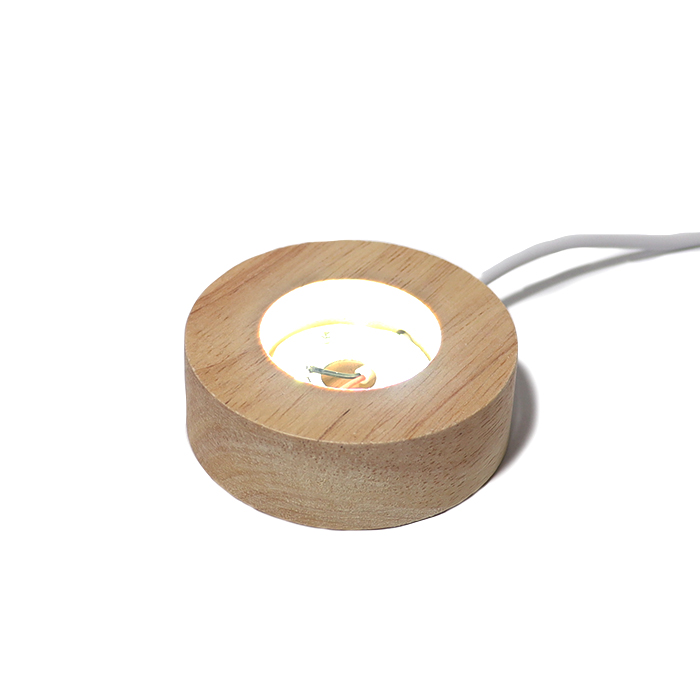 パワーストーン 置き物 LED 木製ライト ディスプレイ台 天然石 