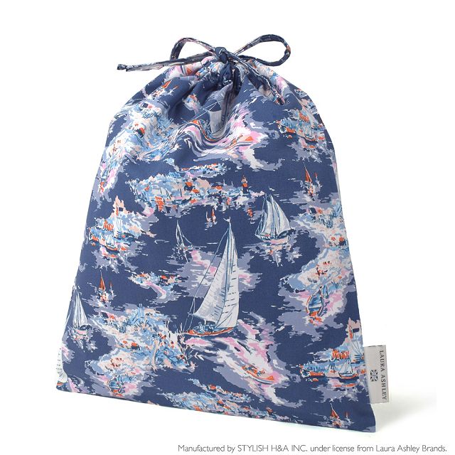 LAURA ASHLEY 巾着・大 体操服袋 おしゃれ 小学生 子供 キッズ