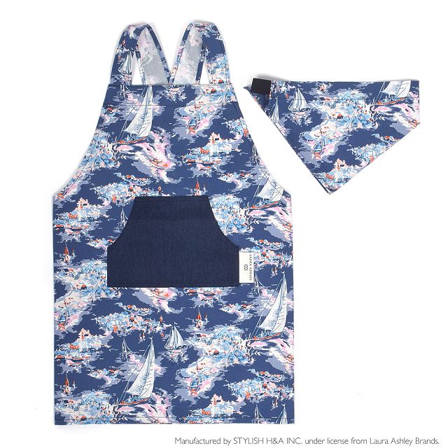 LAURA ASHLEY 子どもバッククロスエプロン 100 120 お手伝い 調理実習 おしゃれ 小学生 子供 キッズ 男の子 女の子 | LAURA ASHLEY | 09
