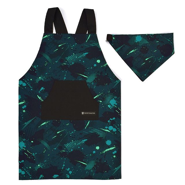 子どもバッククロスエプロン 100 120 お手伝い 調理実習 かっこいい 小学生 子供 キッズ 男の子 | COLORFUL CANDY STYLE | 03