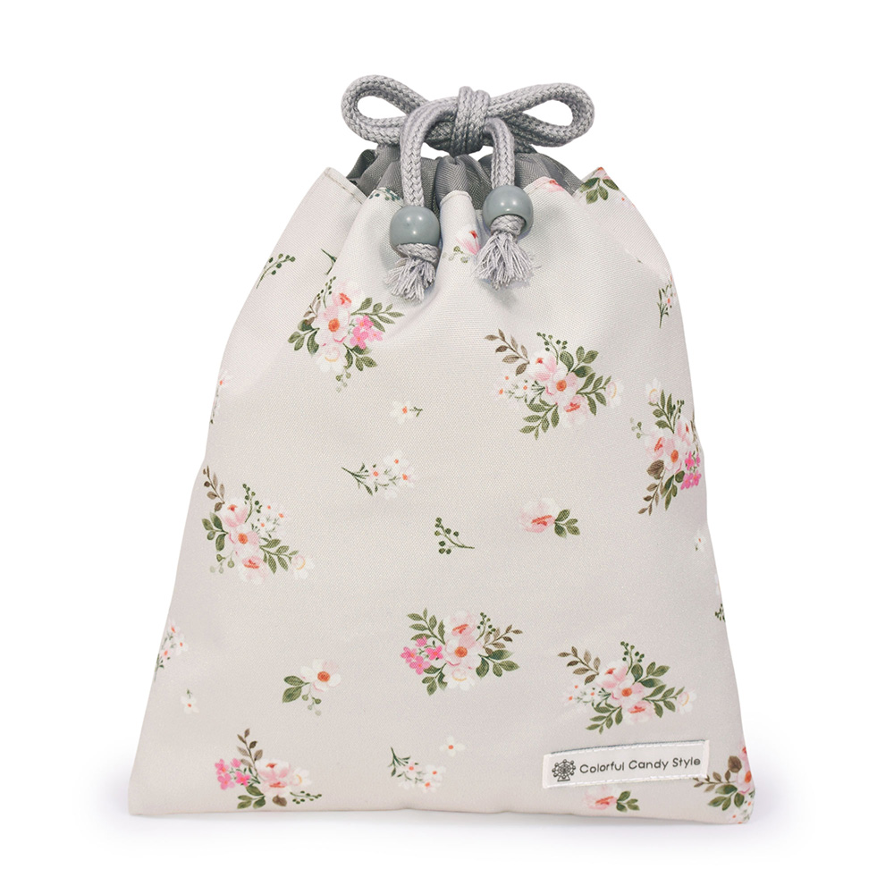 巾着・中 マチ無し給食袋 [2026春モデル] 撥水ノーアイロン 小物入れ おしゃれ かわいい 保育園 小学校 小学生 子供 キッズ 女の子 ゆうパケット配送 | COLORFUL CANDY STYLE | 12