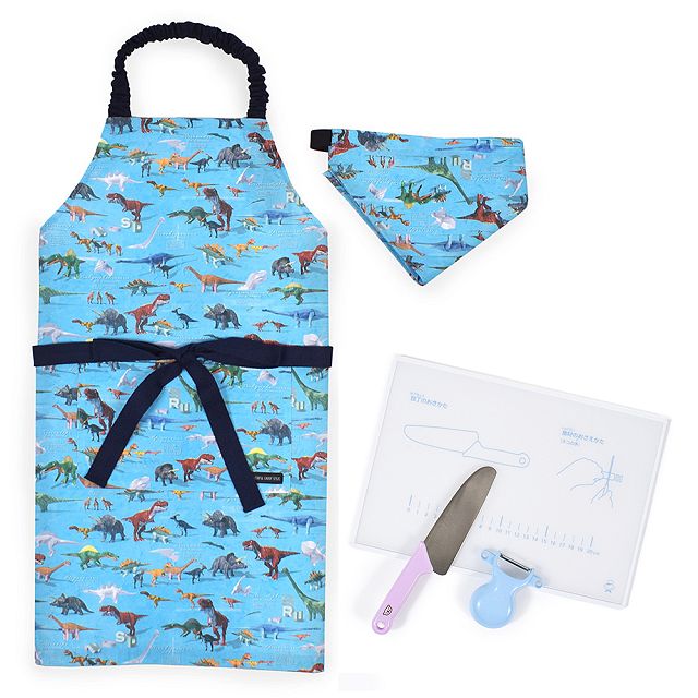 キッチングッズ4点セット エプロン 130-160cm 100-120cm キッチングッズ 4点セット まな板 ピーラー 包丁 | ブランド登録なし | 09