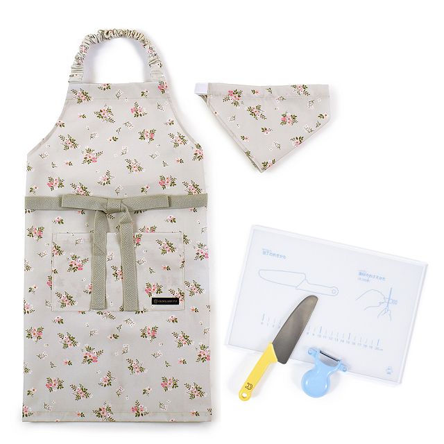 キッチングッズ4点セット エプロン 130-160cm 100-120cm キッチングッズ 4点セット まな板 ピーラー 包丁 | ブランド登録なし | 07