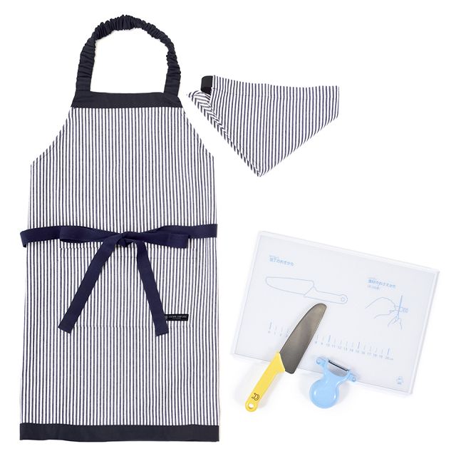 キッチングッズ4点セット エプロン 130-160cm 100-120cm キッチングッズ 4点セット まな板 ピーラー 包丁 | ブランド登録なし | 16