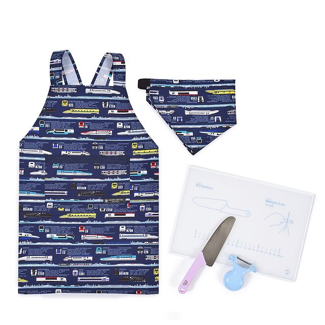 キッチングッズ4点セット エプロン 130-160cm 100-120cm キッチングッズ 4点セット まな板 ピーラー 包丁 | ブランド登録なし | 12