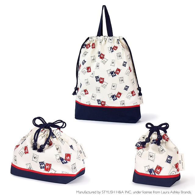 LAURA ASHLEY 入園入学シリーズ 巾着3点セット おしゃれ 小学生 子供 キッズ 男の子 女の子 | LAURA ASHLEY | 05