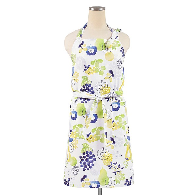 エプロン ナチュラル 北欧 花柄 ボタニカル リーフ レモン おしゃれ かわいい ワンピース カフェ 首掛け 首かけ 洗える | ブランド登録なし | 11