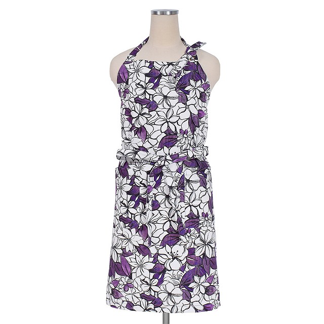 エプロン ナチュラル 北欧 花柄 ボタニカル リーフ レモン おしゃれ かわいい ワンピース カフェ 首掛け 首かけ 洗える | ブランド登録なし | 16