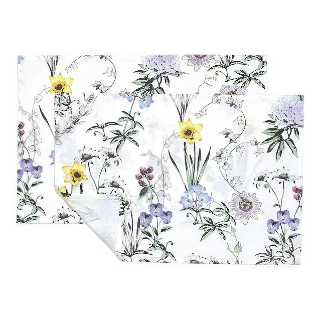 ランチマット　新品　２種×5枚　　花ちゃん様　おまとめ ランチョンマット 2枚セット 綿100％ 30cm×44cm スタンダード 花