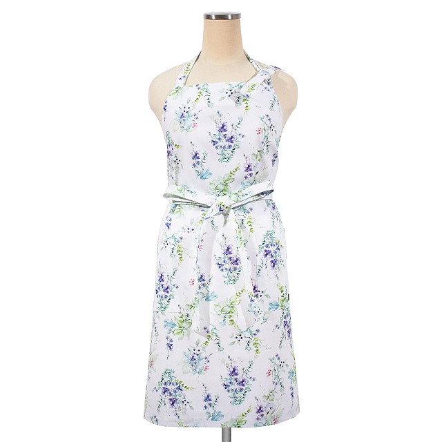 エプロン ナチュラル 北欧 花柄 ボタニカル リーフ レモン おしゃれ かわいい ワンピース カフェ 首掛け 首かけ 洗える | ブランド登録なし | 09