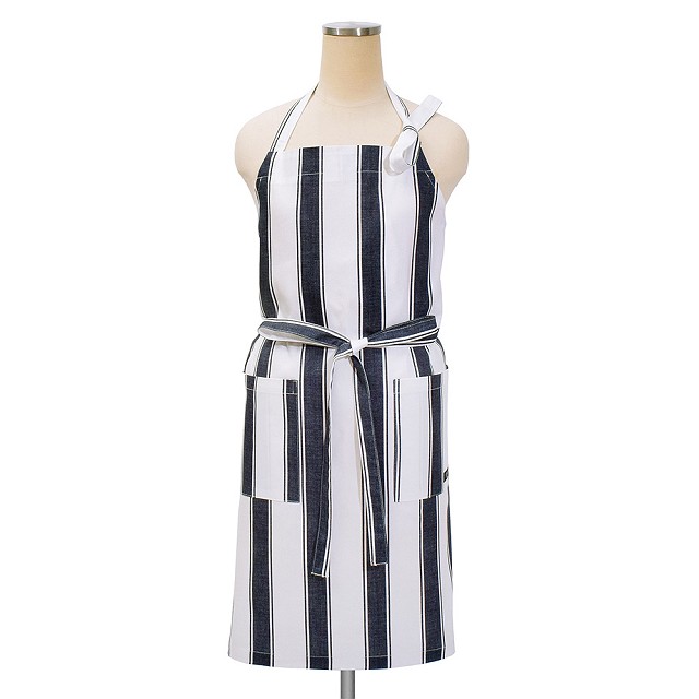 エプロン ナチュラル 北欧 マリン シーサイド 無地 チェック ネイビー おしゃれ かわいい ワンピース カフェ 首掛け 首かけ 洗える | ブランド登録なし | 06