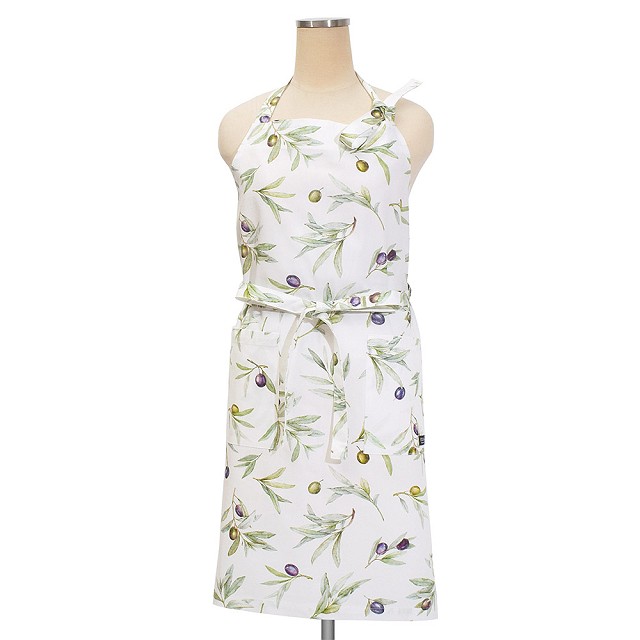 エプロン ナチュラル 北欧 花柄 ボタニカル リーフ レモン おしゃれ かわいい ワンピース カフェ 首掛け 首かけ 洗える | ブランド登録なし | 06