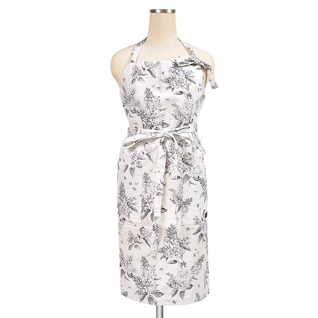 エプロン ナチュラル 北欧 花柄 ボタニカル リーフ レモン おしゃれ かわいい ワンピース カフェ 首掛け 首かけ 洗える | ブランド登録なし | 02