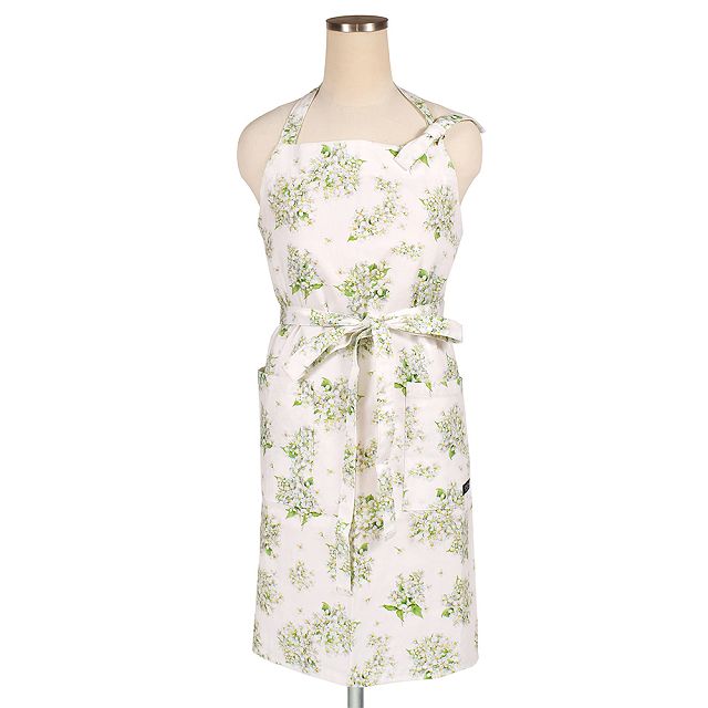 エプロン ナチュラル 北欧 花柄 ボタニカル リーフ レモン おしゃれ かわいい ワンピース カフェ 首掛け 首かけ 洗える | ブランド登録なし | 03