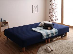 新・色・寝心地が選べる!20色カバーリングマットレスベッド ポケットコイルマットレスタイプ シングル 脚22cm 組立設置付