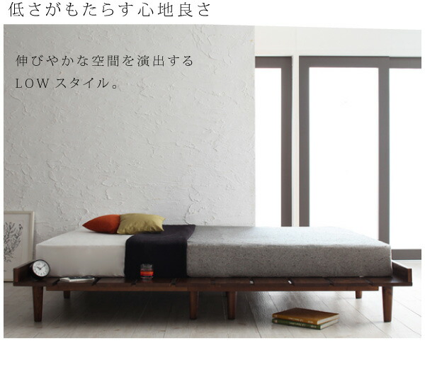 オンラインストア買付 デザインすのこベッド マルチラススーパースプリングマットレス付き ステージ ダブル フレーム幅160