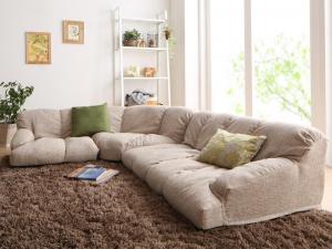 フロアソファ フロアコーナーソファ ロータイプ 左コーナータイプ 1P+