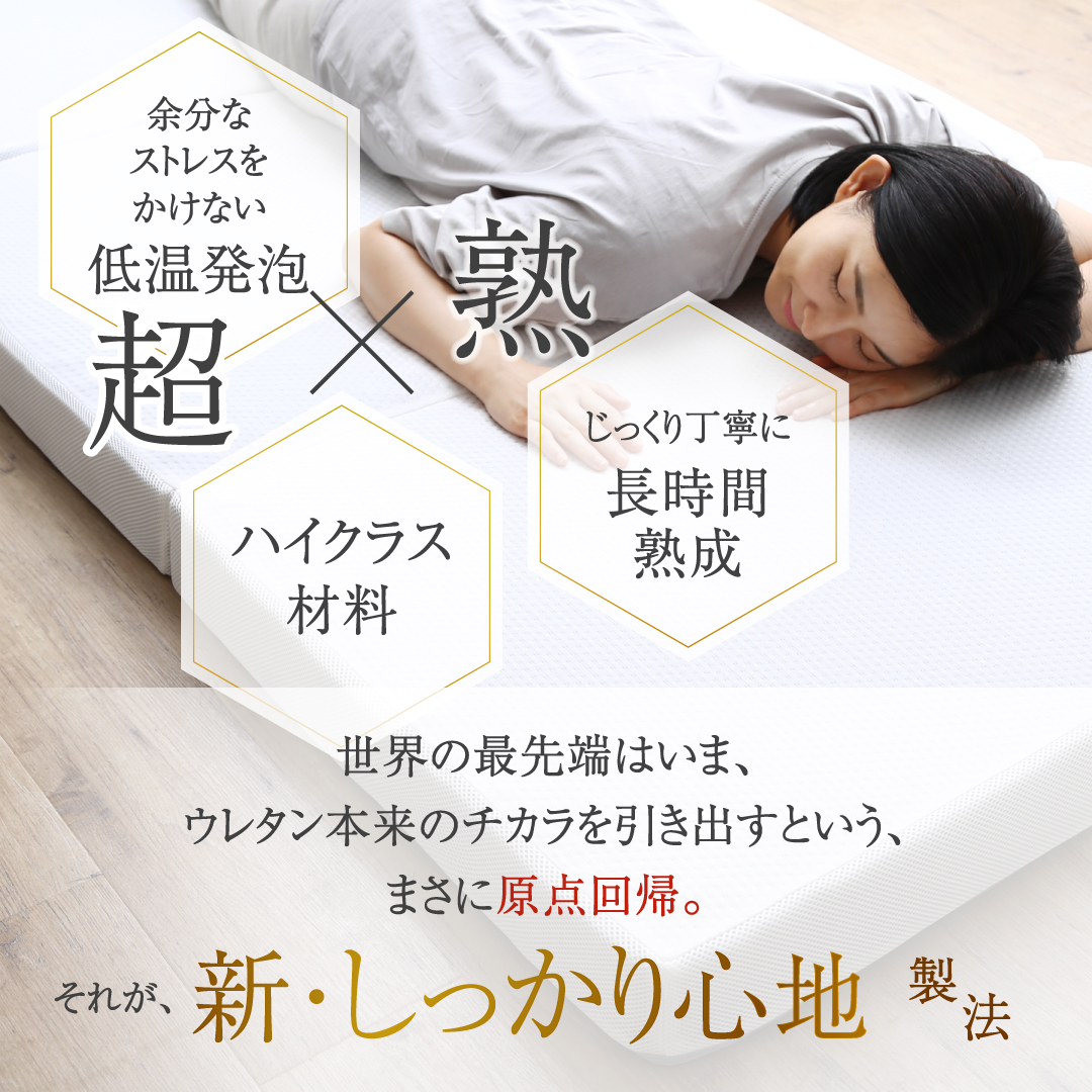マットレス セミダブル 3つ折り 三つ折り 折りたたみ 高反発 敷布団 コンパクト 収納 極厚 かため 抗菌 防臭 防ダニ 洗える 通気性 腰 白 黒 厚さ10cm |  | 04