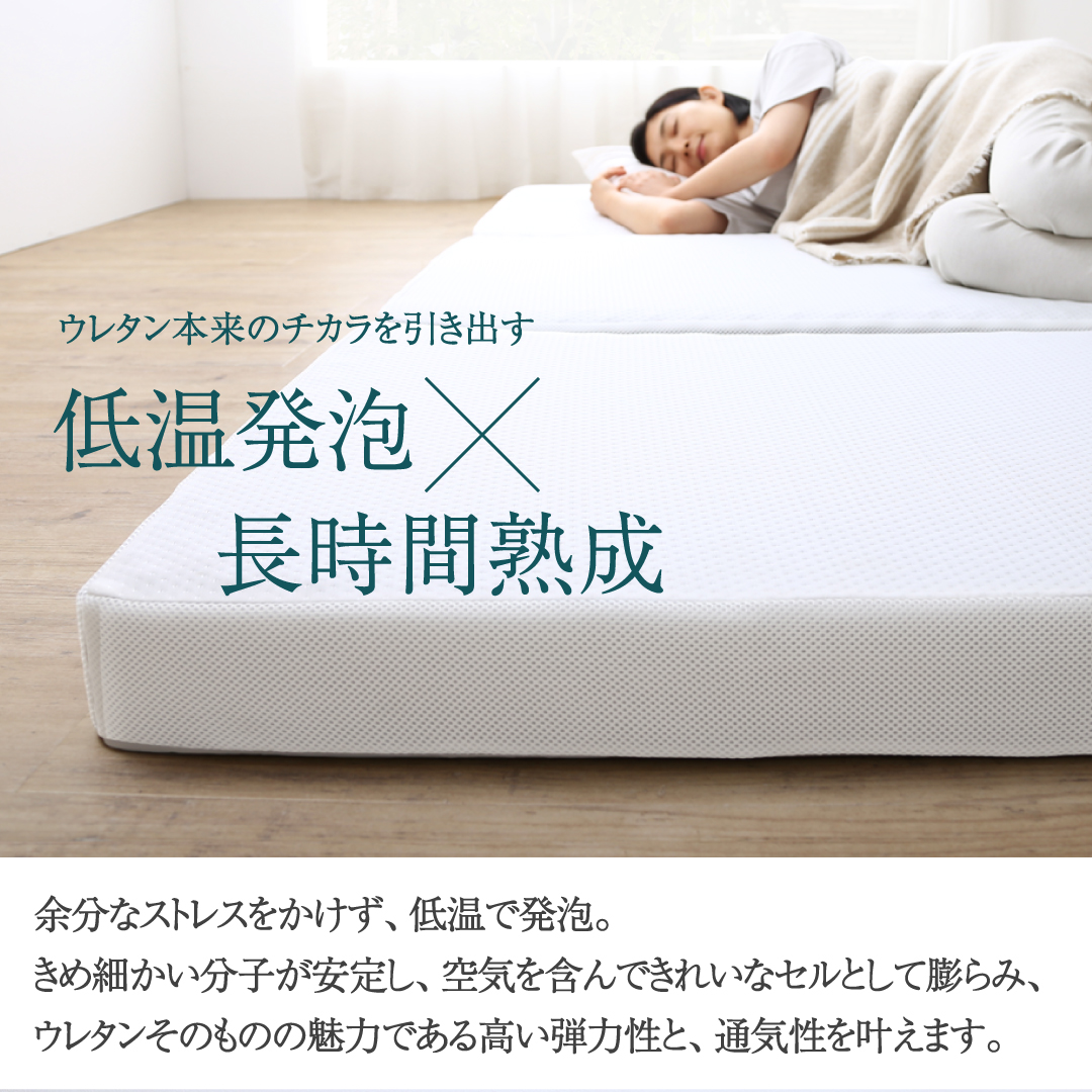 マットレス セミダブル 3つ折り 三つ折り 折りたたみ 高反発 敷布団 コンパクト 収納 極厚 かため 抗菌 防臭 防ダニ 洗える 通気性 腰 白 黒 厚さ10cm |  | 06