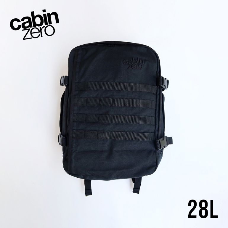 リュック バックパック キャビンゼロ28L ブラック 機内持ち込み オコバン OKOBAN cabin zero MILITARY STYLE ABSOLUTE BLACK | cabin zero