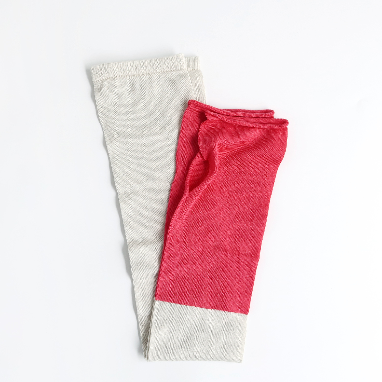 ラッキーソックス LUCKY SOCKS  UVカットクールアームカバー ツートーン おしゃれ ロング丈 冷感 コットン 当たりくじ付き | LUCKY SOCKS | 04