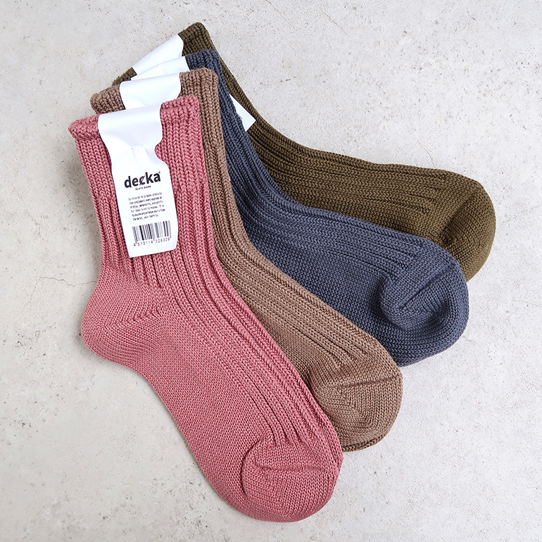 靴下 リブソックス ショート Low Gauge Rib Socks/Short Length デカクォリティソックス decka quality socks(2nd Collection) 全4色 | decka Quality socks | 01