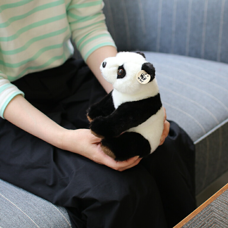 miruruupope 作家物　フロッピーパンダ　ねんねパンダ ぬいぐるみ パンダ WWF ハンドメイド 寄付 動物保護 BONTONTOYS
